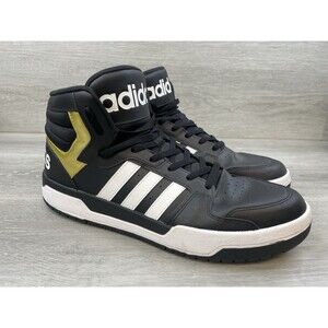 Adidas Entrap Men's Sneakers Mid Black Gold Metallic Men's 14 Basketball Sneaker